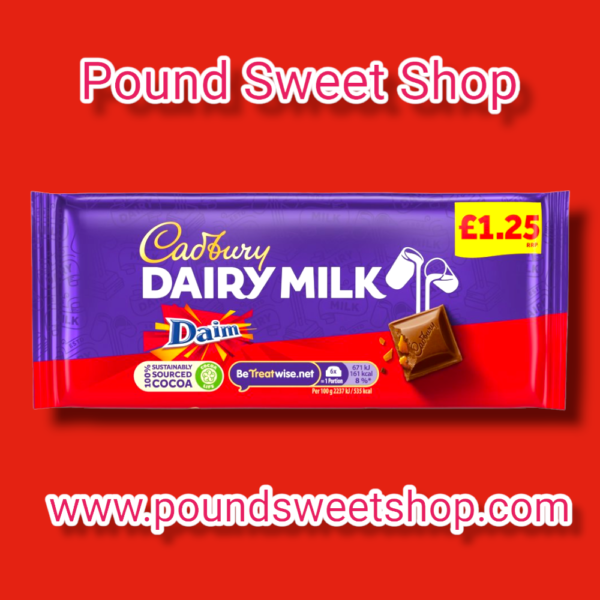 Cadbury Dairy Milk With Daim Bar 120g